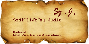 Szőllősy Judit névjegykártya
