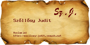 Szőllősy Judit névjegykártya